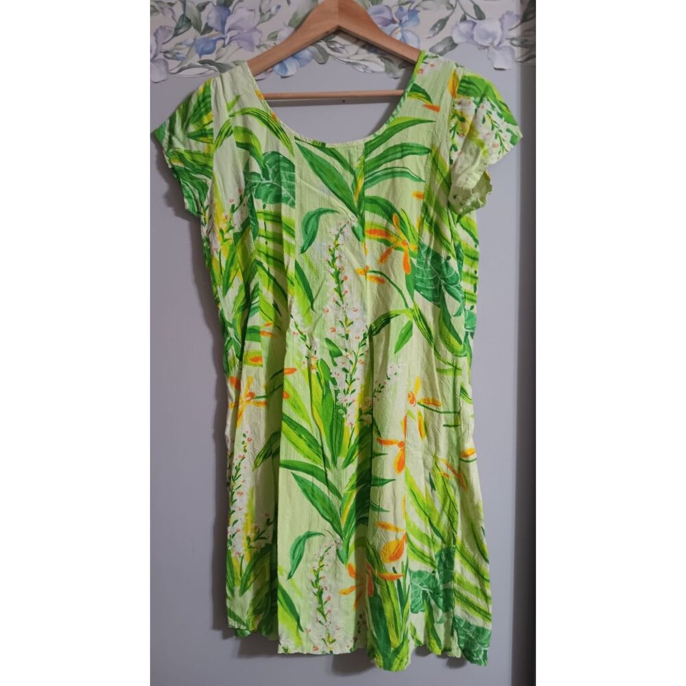Jams World Large Lily Valley Tropical Vacation Cruise Beach Casual Colorful Dres